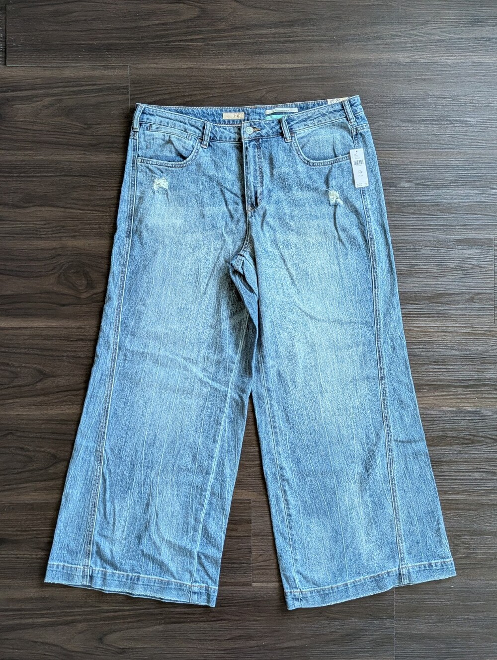NWT Anthropologie Pilcro Wide Leg Jeans Distressed Boho Fall Plus Size 16W
